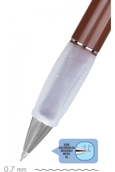 Serve Deep Natural Colors 0.7mm Mekanik Kurşun Kalem - Toprak Kahverengi - Resim 3