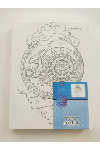 Artdeco Desenli Tuvaller Masalsı 30x40cm Ay ürün görseli