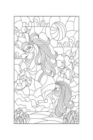 Artdeco Desenli Tuvaller Hayvanlar 30x40cm Tek Boynuzlu At ürün görseli