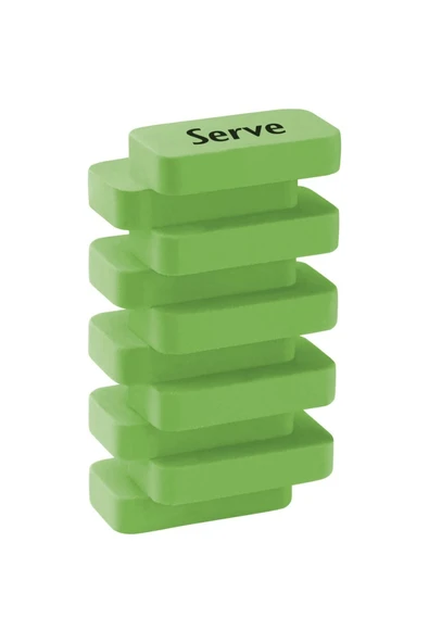 Serve Steps Silgi Fosforlu Karton Açık Yeşil ürün görseli 1