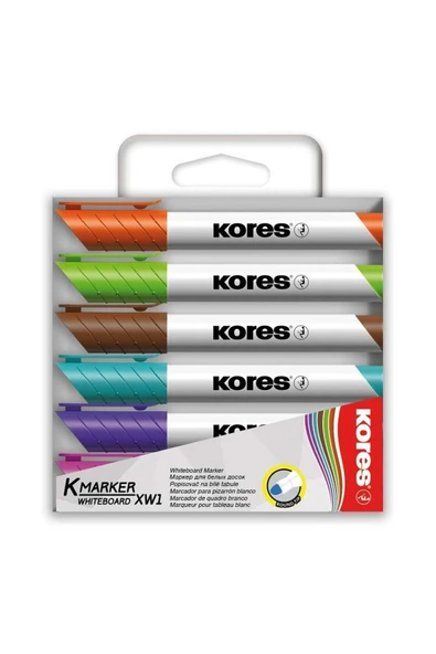 kores K-marker Beyaz Tahta Kalemi Yuvarlak Uçlu Karışık Renkler ürün görseli 1