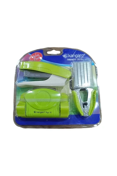 Kangaro Zımba +Tel Sökücü+Tel Set Zımba Yeşil ürün görseli 1