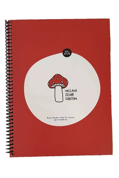 KESKİN COLOR Hisli Şeyler Defter 18,5*25 80 Yp. Spiralli Ince Karton Kapak Hafif Kağıt Stickerli ürün görseli 1