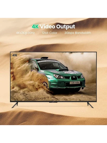 UGREEN 40363 MM137 DisplayPort to 4K HDMI Dönüştürücü Adaptör 4K Çözünürlük Desteği Mandallı Bağlantı - 2