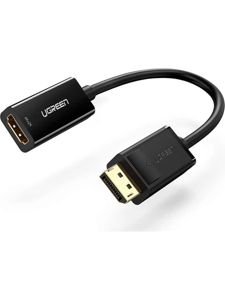 UGREEN 40363 MM137 DisplayPort to 4K HDMI Dönüştürücü Adaptör 4K Çözünürlük Desteği Mandallı Bağlantı