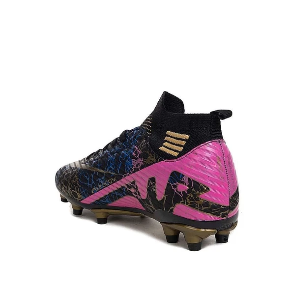 Erkek Desenli Çoraplı Çim Zemin Halı Saha Krampon Futbol Ayakkabısı KRMP565 - 4