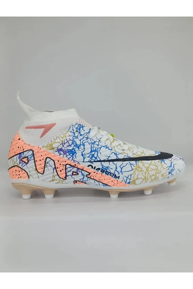 Erkek Desenli Çoraplı Çim Zemin Halı Saha Krampon Futbol Ayakkabısı KRMP565 - 5