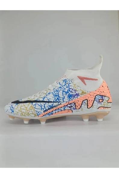 Erkek Desenli Çoraplı Çim Zemin Halı Saha Krampon Futbol Ayakkabısı KRMP565 - 6