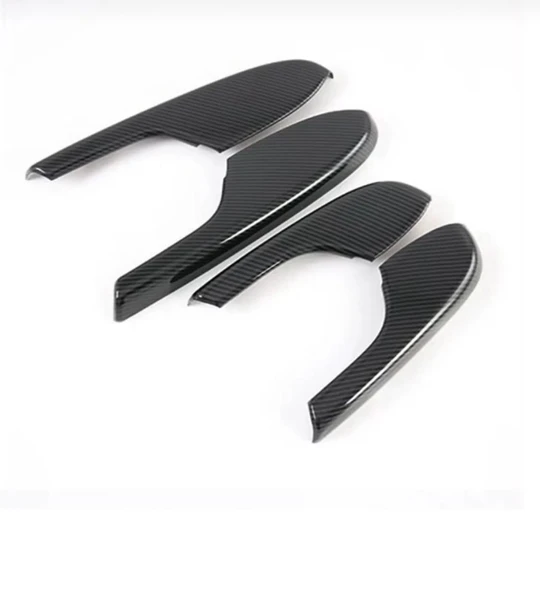 Honda Civic FK7 FC5 Type-R için 2016-2021 Karbon Fiber Kapı Kol Dayama Koruyucu Kapak Trim - Resim 3