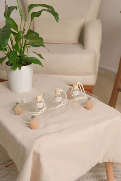 Pikas Ahşap Top Ayaklı Pleksi Sunumluk - 2