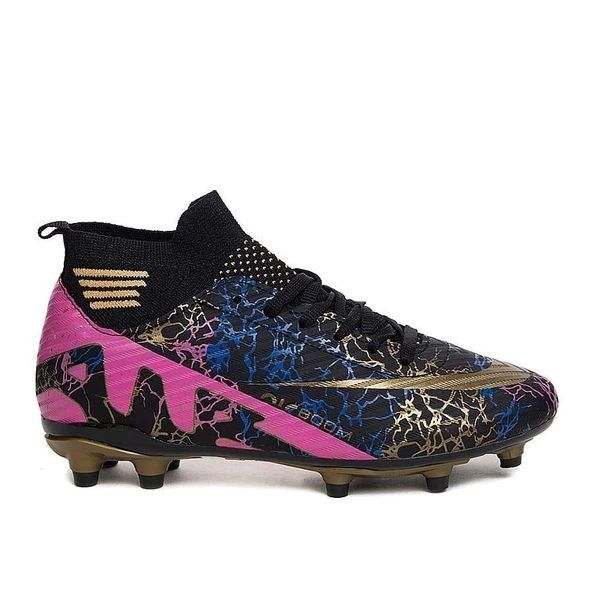 Erkek Desenli Çoraplı Çim Zemin Halı Saha Krampon Futbol Ayakkabısı KRMP565 - 3