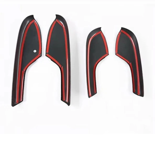 Honda Civic FK7 FC5 Type-R için 2016-2021 Karbon Fiber Kapı Kol Dayama Koruyucu Kapak Trim - Resim 6