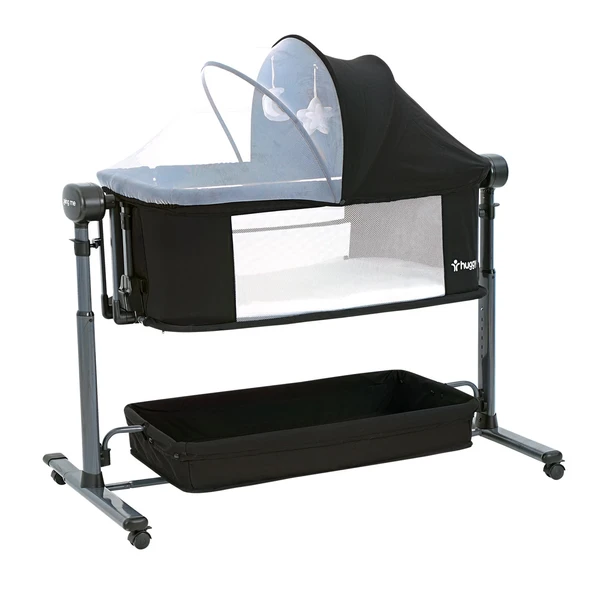 Huggy Swing Me Otomatik Sallanabilir Katlanabilir Alüminyum Anne Yanı Beşik