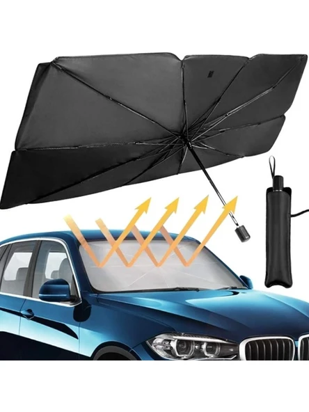 Araba Güneş Gölge Koruyucu Şemsiye Oto Ön Cam GÜNEŞLIK(145CM*79CM) - 2