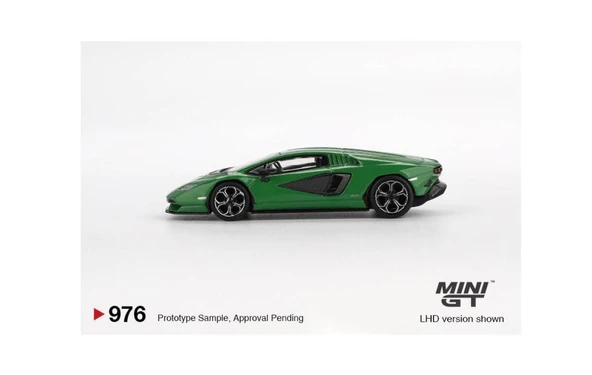Mini GT 976 Lamborghini Countach LPI 800-4 Verde Medio LHD MGT00976-L 1/64 Model Araba - Resim 2