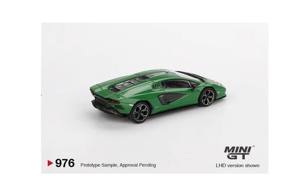 Mini GT 976 Lamborghini Countach LPI 800-4 Verde Medio LHD MGT00976-L 1/64 Model Araba - Resim 3