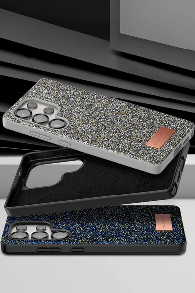 Samsung Galaxy S25 Ultra Bright Simli Kapak - Derin Mor - 2