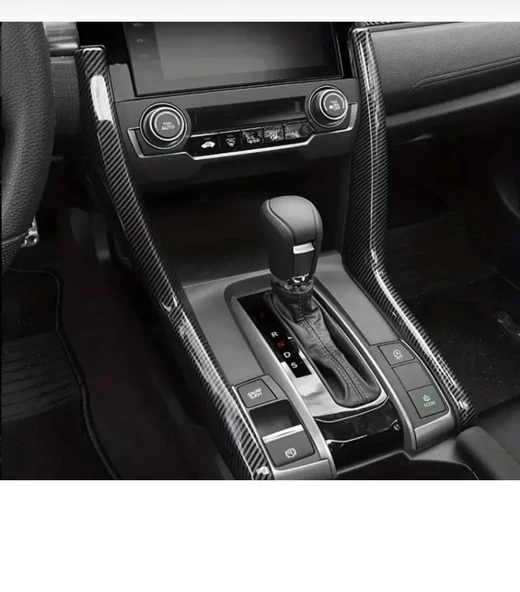 HONDA CİVİC FK7 FC5 2016 2021 model SEDAN HATCHBACK Vites Kolu Sol ve Sağ Trim KARBON AKSESUAR - Resim 2