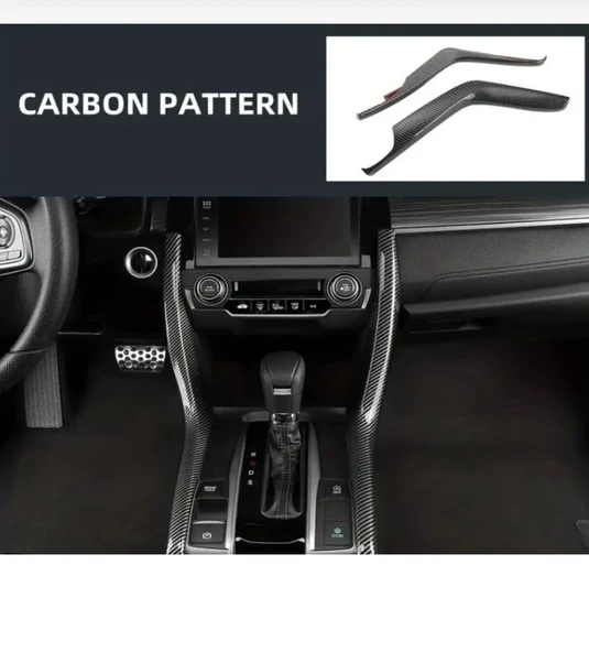 HONDA CİVİC FK7 FC5 2016 2021 model SEDAN HATCHBACK Vites Kolu Sol ve Sağ Trim KARBON AKSESUAR - Resim 3