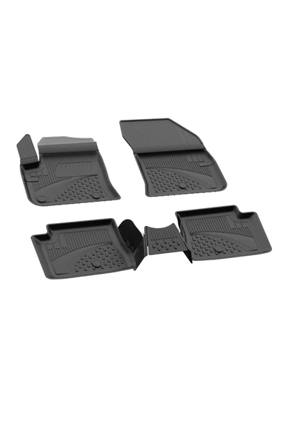 Sahler Peugeot 208 Elektrikli  2022 ve Sonrası 4.5 D Paspas 3D Rizline 3D Bagaj Havuzu Set - Resim 3