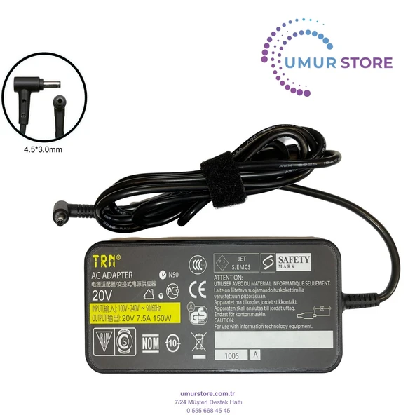 Asus A18-150P1A 4.5x3.0mm Notebook Adaptörü ürün görseli