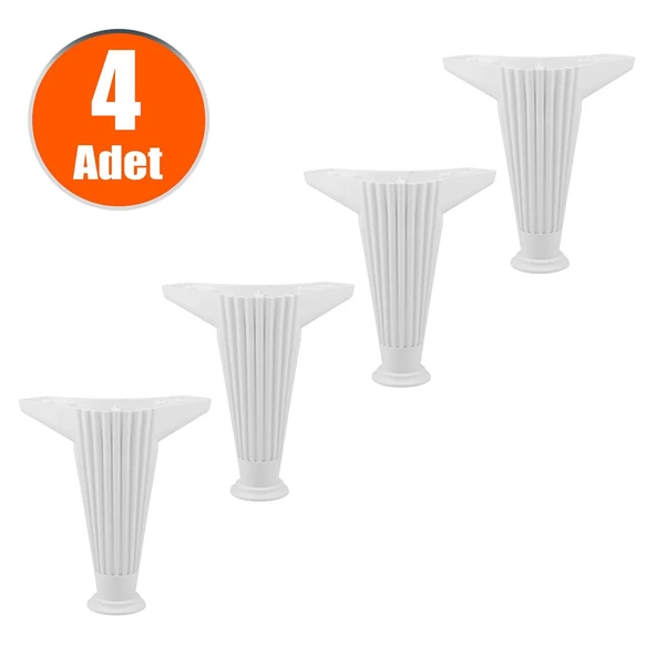 Mobilya Kanepe Masa Sehpa Ayağı Baza Ayakları Beyaz 15 Cm (4 ADET)