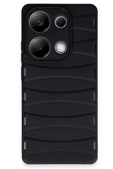 Xiaomi Redmi Note 13 Pro 4G Kılıf Bibercas Silikon Kapak - Siyah