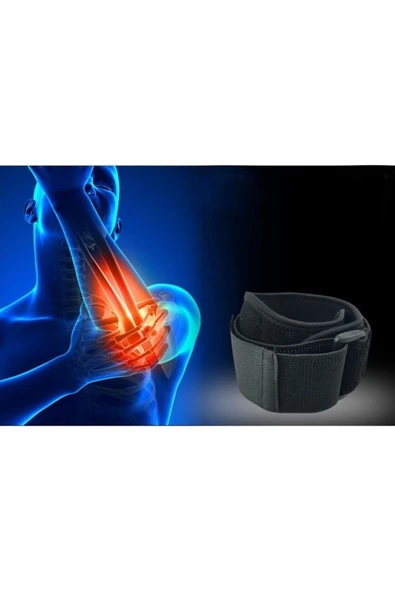 Epikondilit Bandı | Tenisçi ve Golfçü Dirseği Desteği Silikon Destekli | Ayarlanabilir Dirsek Bandı - Resim 4
