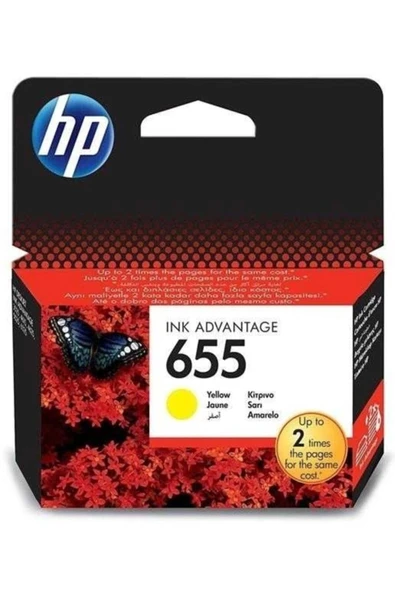 HP Sarı Orjinal Kartuş 655-cz112ae