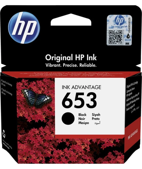 HP 3ym75ae Black Mürekkep Kartuş (653)