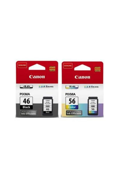 Canon Pg-46 /cl-56 Pixma E404/e414/e464/e484 Siyah Ve Renkli Kartuş