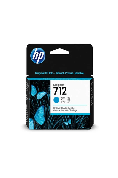 HP 712-3ed67a Mavi Orijinal Kartuş 38ml