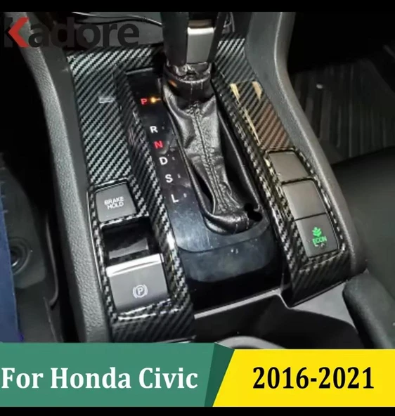 Honda Civic FK7 -FC5 Uyumlu Vites U Çerçeve Tam Kaplama Karbon - Resim 2