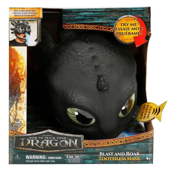 Ejderhayı Nasıl Eğitirsin? Toothless Sesli ve Işıklı Maske 38 cm - 3