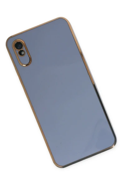 Xiaomi Redmi 9A Kılıf Volet Silikon - Mavi - Resim 2