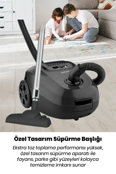 Goldmaster GM-7530 Safir 1400 W Toz Torbalı Süpürge - Resim 3
