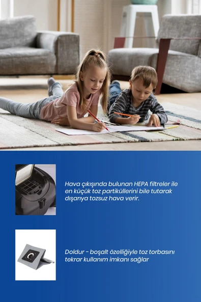 Goldmaster GM-7530 Safir 1400 W Toz Torbalı Süpürge - Resim 4