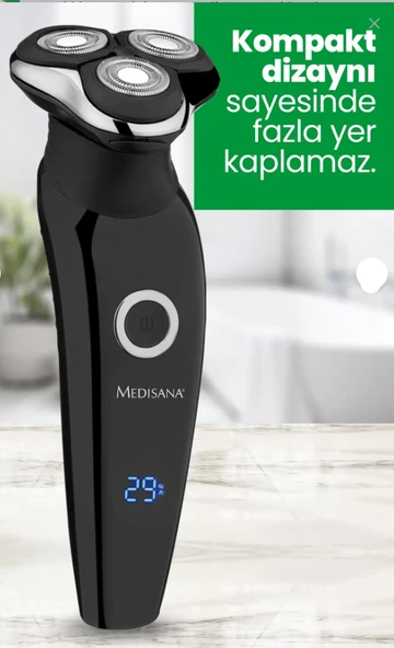 medisana Smart Alman Tasarım Led Ekranlı Esnek Oynar Başlıklı Ipx5 Islak Kuru Şarjlı Tıraş Makinesi