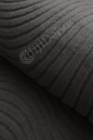 Avangard Yuvarlak Halı Sahra Antrasit Salon Koridor Antre Mutfak Halısı Silinebilir - 3