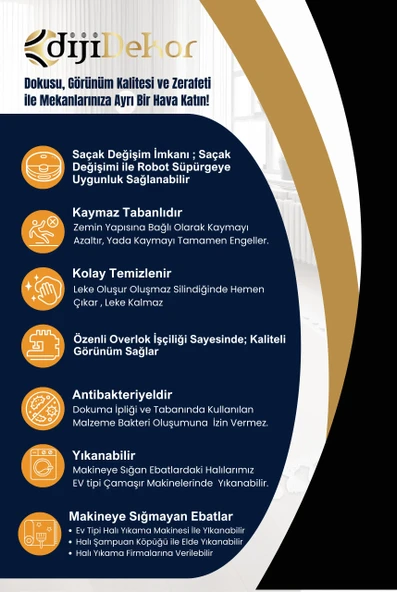 Koyu Gri Oval Post Dokuma Halı Saçaklı Peluş Yumuşacık Kaymaz Antibakteriyel - 7