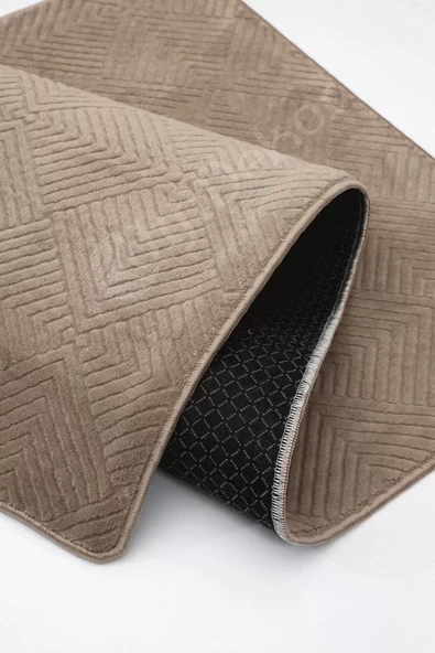 Avangard Halı Pramit Kahve Salon Koridor Antre Mutfak Halısı Silinebilir Kaymaz Tabanlı - 4