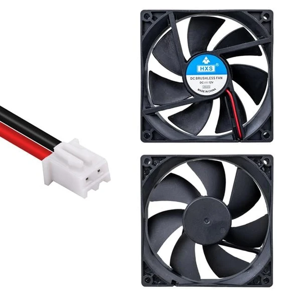 Powermaster IC-216 Fırçasız DC Fan 92X92x25mm 12 Volt 2 Pin ürün görseli 1