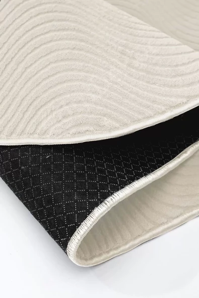 Avangard Oval Halı Sahra Krem Salon Koridor Antre Mutfak Halısı Silinebilir Yolluk - 4