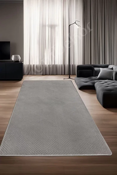 Halı Cool Gri Pramit Kaymaz Yıkanabilir Kaymaz Yolluk Kilim Salon Halısı Modelleri