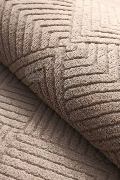 Avangard Oval Halı Pramit Kahve Salon Koridor Antre Mutfak Halısı Silinebilir Yolluk - 3