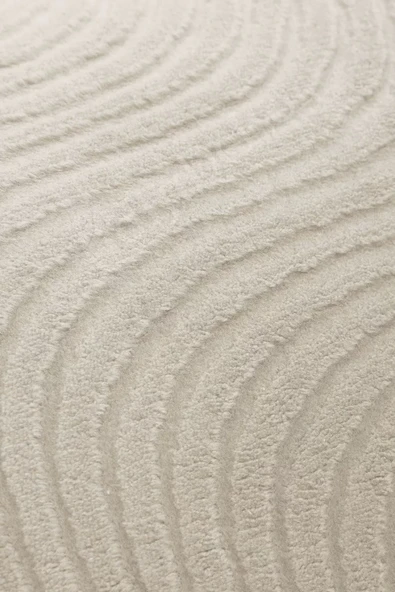 Halı Cool Krem Sahra Desenli Yıkanabilir Saçaklı Oval Yolluk Kilim Salon Halısı Modelleri - 3