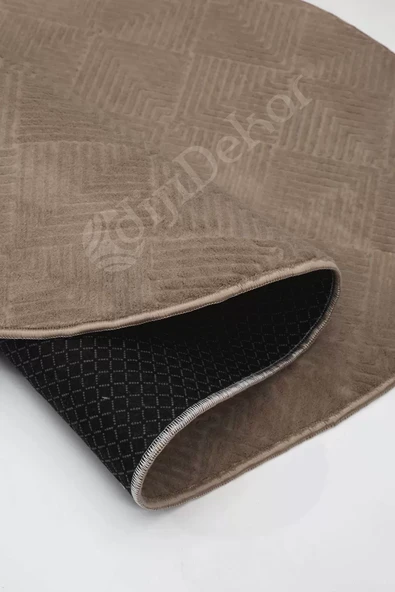 Avangard Oval Halı Pramit Kahve Salon Koridor Antre Mutfak Halısı Silinebilir Yolluk - 4