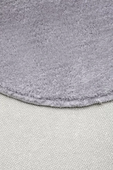 Peluş Halı Açık Gri Cool Yıkanabilir Şekilli Post Yolluk Kilim Salon Halısı Modelleri - 4