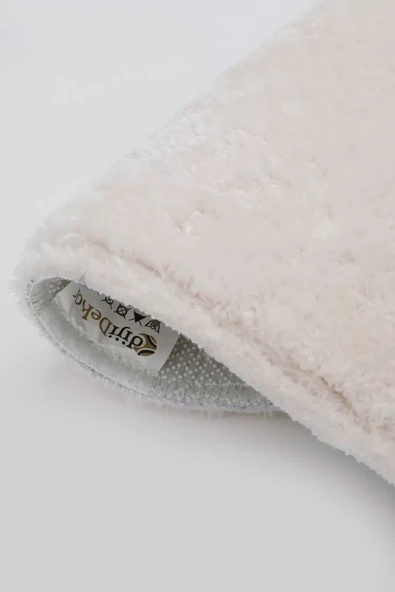 Peluş Halı Açık Vizon Cool Yıkanabilir Oval Post Yolluk Kilim Salon Halısı Modelleri - 3