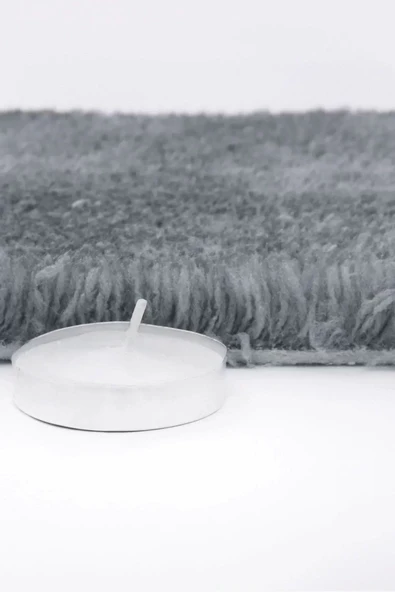 Peluş Halı Koyu Gri Cool Yıkanabilir Oval Kesme Post Yolluk Kilim Salon Halısı Modelleri - 4